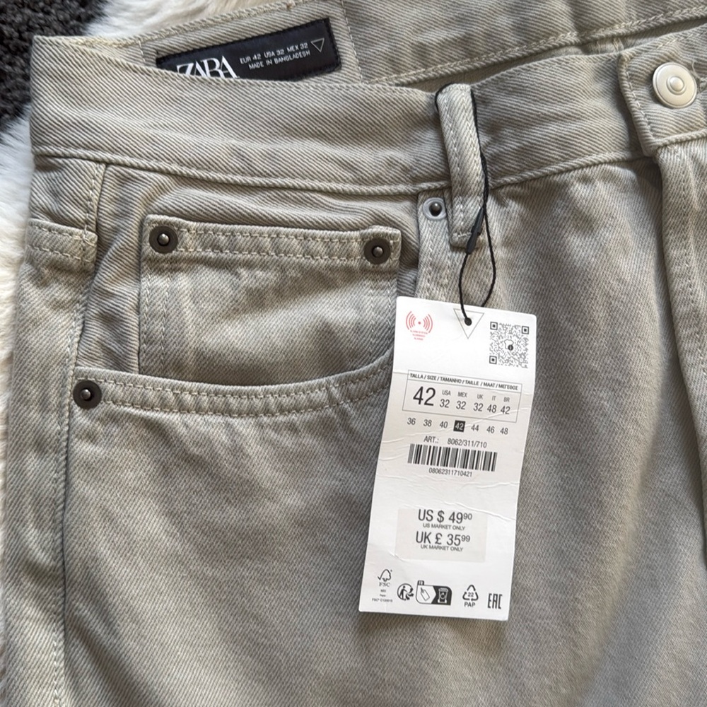 Zara new with tag jeans size 42